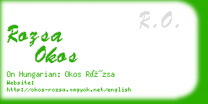 rozsa okos business card